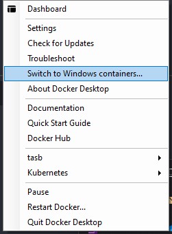 Switch to Windows Containers...